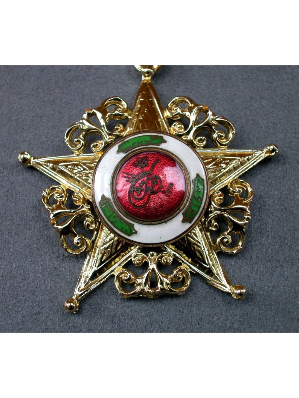Vintage Gold-tone Fraternal Order Star Necklace